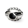 Black Bow Jewelry Sterling Silver Polished Football Bead Charm - 2 of 4