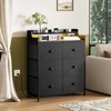 WOWLIVE Dresser for Bedroom with Charging Station and LED Lights, 6 Drawers Dresser TV Stand with Wooden Top - 2 of 4