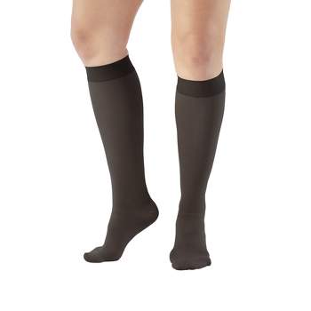 Ames Walker Aw Style 201 Adult Medical Support 20-30 Mmhg Compression Open  Toe Knee Highs Black Xxlarge : Target