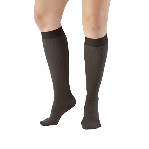 Ames Walker Aw Style 300 Adult Medical Support 30-40 Mmhg Compression Knee  Highs Black Small : Target