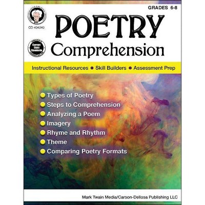 Poetry Comprehension, Grades 6 - 8 - by  Schyrlet Cameron & Suzanne Myers (Paperback)