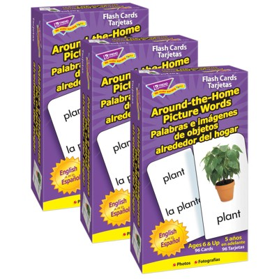 Trend Around-the-Home/Palabras (EN/SP) Skill Drill Flash Cards, 3 Packs