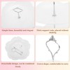 Unique Bargains 2 Tier Dessert Cupcake Stand Flower Shape Cup Cake Holder Tower White Silver Tone - 3 of 4
