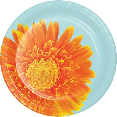 flower paper plates