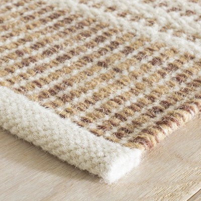 Malta Natural Handwoven Wool Herringbone Rug 2' x 3'