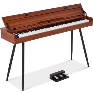 Best Choice Product Modern 88 Key Fully Weighted Desk Style Digital Piano w/ Metal Legs, 3 Sustain Pedal - 1 of 4