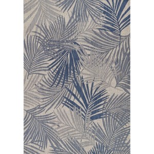 Momeni Riviera Drew Machine Loomed Rug Blue - 1 of 4