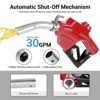 Mojgar 1" Inch NPT Automatic Fuel Nozzle Auto Shut-Off Red Fueling Nozzle with Swivel Joint 19/16 Inches - 3 of 4