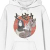 Naruto Shippuden Orochimaru, Snake, Red circle with wave patterns, Kanji text "Orochimaru" on White Adult Hoodie - 2 of 4