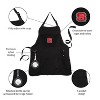 Evergreen North Carolina State University Black Grill Apron- 26 x 30 Inches Durable Cotton with Tool Pockets and Beverage Holder - 4 of 4