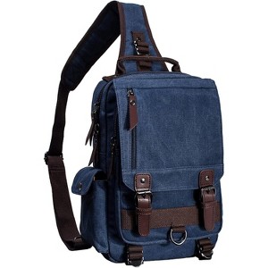 Paaaawaters mygreen Canvas Cross Body Messenger Bag Shoulder Sling Backpack Travel Rucksack - 1 of 4