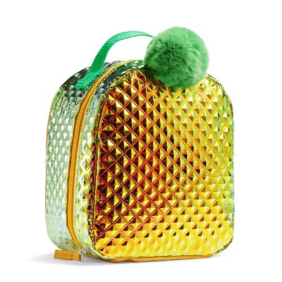 Fit & Fresh Kids' Pineapple Lunch Bag - Gold with Green Pom Pom