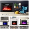 Tangkula 750/1500W Electric Fireplace Heater Adjustable Temperature &Luminance - 4 of 4