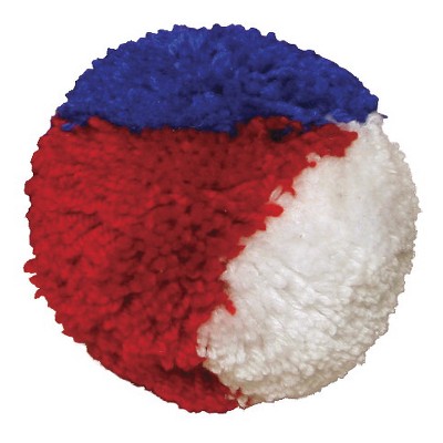 Sportime Soft Yarn Ball, 4 Inch Diameter , Red/White/Blue