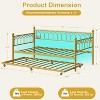 Twin Daybed with Trundle, Day Bed with Charging Station & LED Lights, Metal Sofa Bed Frame with Pull Out Trundle - 2 of 4