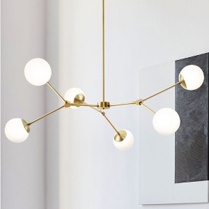 Urban Ambiance Luxury Minimalist Indoor Chandelier,  5-7/8''H x 50"W x 50''D,  Brushed Bronze Finish, UHP4981 - 1 of 4