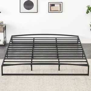 All Sizes Heavy Duty Metal Platform Bed Frame Low Profile No Box Spring Needed Noise Free Easy Assembly - 1 of 4