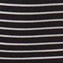 jet black with grey stripe