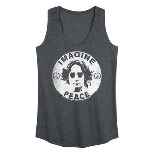 Women's - John Lennon - Lennon Imagine Peace Graphic Racerback Tank - 1 of 4