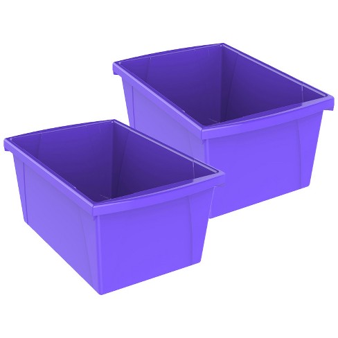 Storex Medium Classroom Storage Bin, Purple, Pack of 2 - image 1 of 1