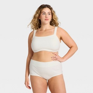 Women's Sweater Rib Bra & Hot Pant Set - Wild Fable™ - 1 of 4