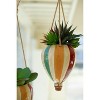 Ceramic Hot Air Balloon Hanging Planters Set of 2 – 7" Tall by Kalalou - 2 of 3