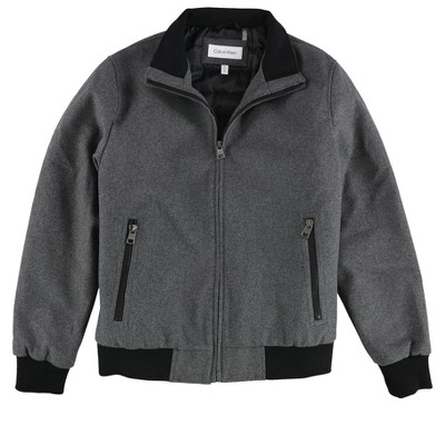 Calvin Klein Mens Wool Blend Bomber Jacket