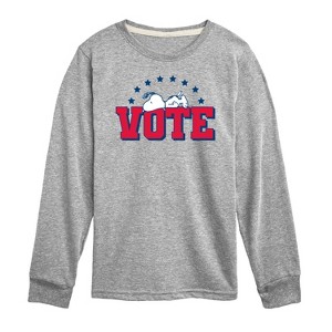 Boys' - Peanuts - Vote Snoopy Long Sleeve Graphic T-Shirt - 1 of 4