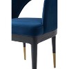 Manhattan Comfort Set of 2 Carrington Modern Velvet Upholstered Dining Armchairs - 4 of 4