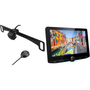 Kenwood DMX1037S 10.1" Floating Panel Digital MultiMedia Receiver with CMOS-320LP Multi-Angle Rear View Camera with License Plate Mounting - 1 of 4