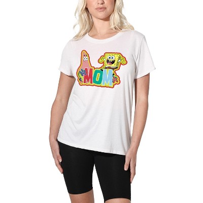 Women's Spongebob Squarepants Mother's Day Mom Loose T-Shirt White