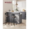 VASAGLE Bar Stools, Set of 2 PU Upholstered Breakfast Stools, 29.7 Inches Barstools with Back and Footrest, for Dining Room Kitchen Counter Bar - 2 of 4