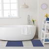 Classic Solid Eco-Friendly Modern Textured Premium Cotton Traditional 2-Piece Absorbent Bath Mat Set by Blue Nile Mills - 2 of 4