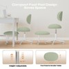 Pinmoco Upholstered Office Chair Adjustable Height Ergonomic Office Chair with Lumbar Support and Wheels, Teddy Fabric/Faux Leather - 4 of 4