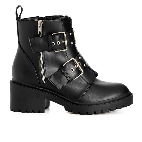 Women's Wide Fit Thalia Ankle Boot - Black | City Chic : Target