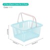 Unique Bargains Plastic Grocery Shopping Toy Organizing Mini Decorative Baskets 6.3" x 3.5" x 5.1" 4 Pcs - 2 of 4