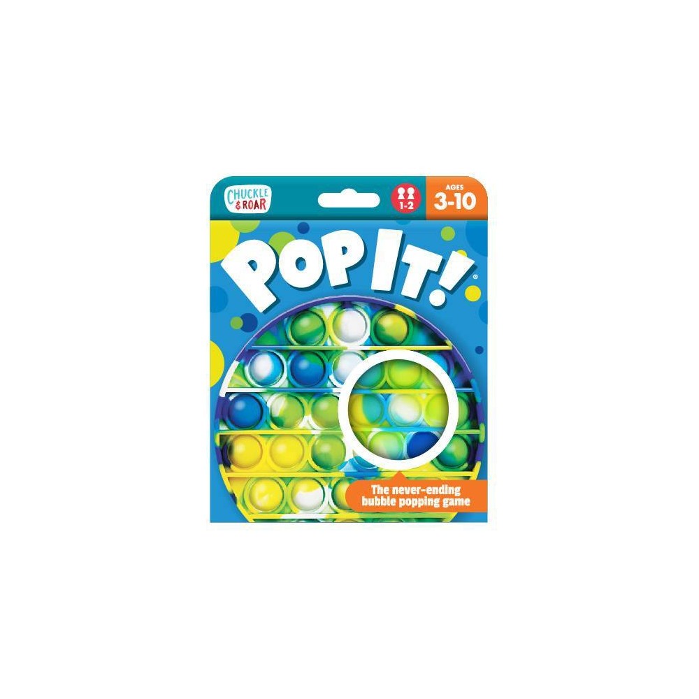 Chuckle & Roar Pop It! Blue-Green Tie Dye Bubble Popping and Sensory Game