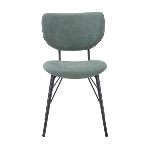 Jofran,Contemporary Modern Faux Leather Split-Back Upholstered Dining Chair (Set of 2) - 1 of 4
