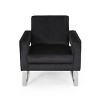GDFStudio Clarkson Modern Velvet Upholstered Club Chair with Sled Legs - 2 of 4