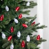 Northlight 25ct Red and Pure White LED C9 Christmas Lights, 16ft Green Wire - image 3 of 4