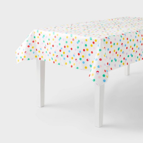 Happy Collection Confetti Dot Rectangular Table Cover - Spritz™ - image 1 of 3