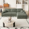 KTMBDW 114.5 Inch Reversible L Shape Sofa, Convertible Sofa, 2-in-1 Sofa with Chaise, Comfy Couches for Living Room, Corduroy - 2 of 4