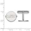 Black Bow Jewelry Sterling Silver Louisiana State Fighting Tigers NCAA Cuff Links - 2 of 3