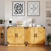 Sideboard Buffet Cabinet, 31.5" Small Farmhouse Kitchen Cupboard Coffee Bar Storage Cabinet with Adjustable Shelves, for Living Dining Room Entryway - 3 of 4
