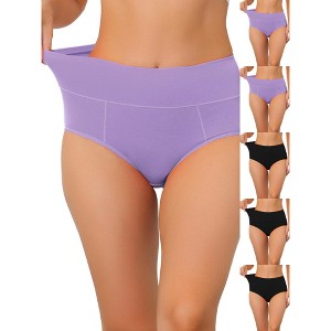 INSPIRE CHIC Women's High Waist Available Tummy Control Briefs 6 Packs - 1 of 4