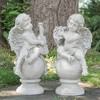 Northlight Set of 2 Sitting Cherub Angels with Violin and Harp Outdoor Patio Garden Statues 14.75" - Ivory - 2 of 4