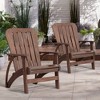 Teal Island Designs Dylan Dark Wood Outdoor Adirondack Chairs Set of 2 - 2 of 4