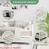 Bedroom Sofa Bed w/ Trundle, Twin Size Metal Daybed w/ Floral Headboard, Heavy Duty Metal Slats Support Multifunctional Bed - 3 of 4
