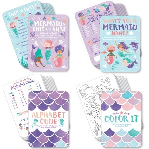 Big Dot of Happiness Mermaid Party Games Bundle Pack, Birthday Party Activities & Games for Girls, Mermaid Coloring Activity, 4 Games for 10 Guests - 1 of 4