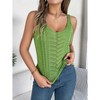 Clearlove Womens Hollow Out Knitted Tops V Neck Outer Wear Sleeveless Slimming Crop Tops Summer Blouse Camisoles Vest for Women - 3 of 4
